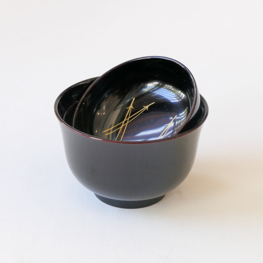 Echizen Lacquerware Bowls - Set of 5