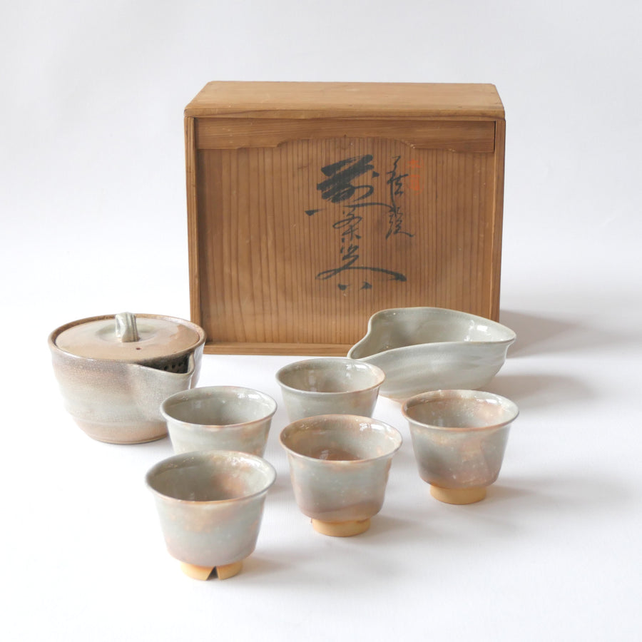 Vintage Hagi Ware Tea Set - Masaemon Okada