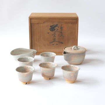 Vintage Hagi Ware Tea Set - Masaemon Okada