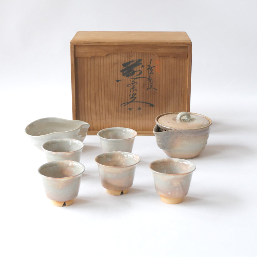 Vintage Hagi Ware Tea Set - Masaemon Okada