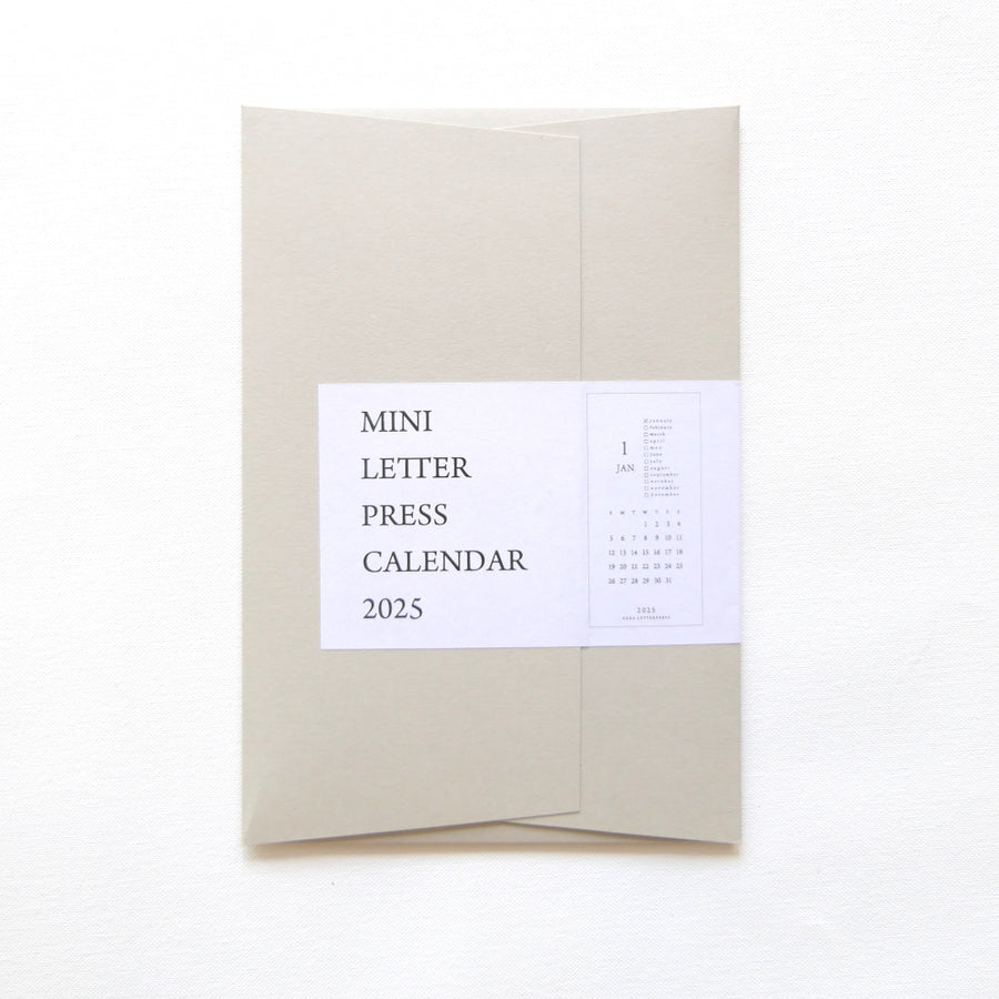 Mini Letterpress Calendar 2025